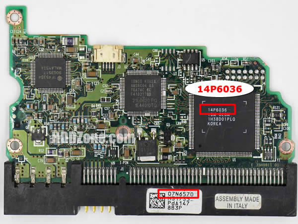 07N6570 Festplatten Elektronik Platine Hitachi