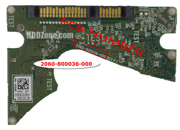 2060-800036-000 Festplatten Elektronik Platine WD