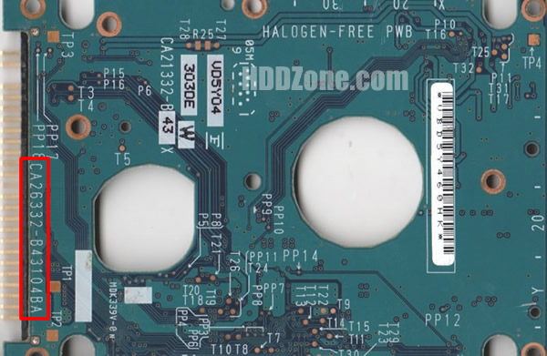 CA26332-B43104BA Festplatten Elektronik Controller Platine Fujitsu PCB