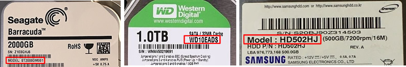 Finden Sie PCB nach Festplatten Modell